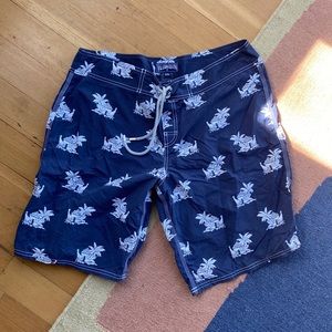 navy vilebrequin swim shorts